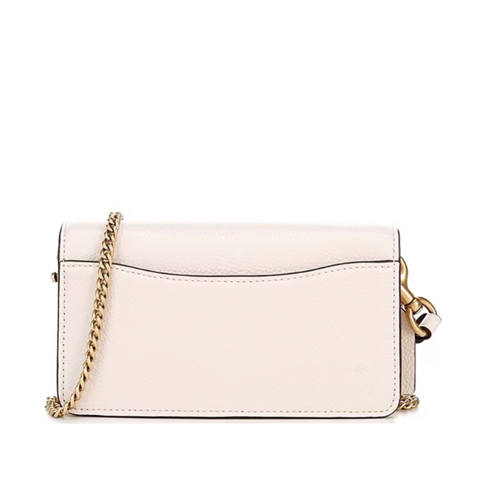 Coach Tabby Pebbled Leather Wristlet Crossbody - Chalk/Brass CJ925 - Picture 2 of 9
